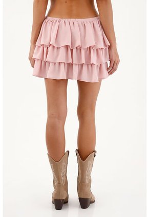 Falda Corta Libertad Rosado Mercedes Campuzano