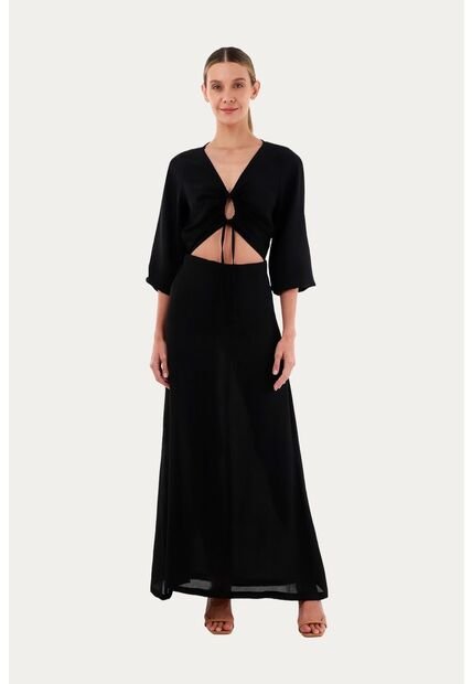 Vestido Largo Danna Negro Mercedes Campuzano