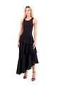 Vestido Largo Fuego Negro Mercedes Campuzano de Mercedes Campuzano
