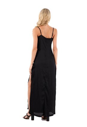 Vestido Largo Rosae Negro Mercedes Campuzano