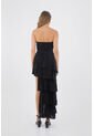 Vestido Largo Brooke Negro Mercedes Campuzano de Mercedes Campuzano