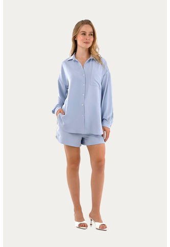 Short Olivia Azul Claro Mercedes Campuzano Mercedes Campuzano