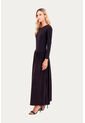 Vestido Largo Well Negro Mercedes Campuzano de Mercedes Campuzano