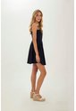 Vestido Corto Serene Azul Oscuro Mercedes Campuzano de Mercedes Campuzano