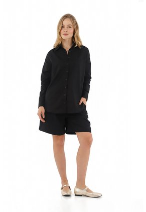 Camisa Boyfriend Haven Negro Mercedes Campuzano