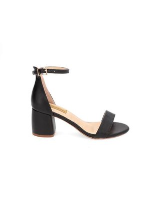 Sandalia Tacón Chin Negro Mercedes Campuzano