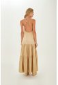 Vestido Largo Luzia Beige Mercedes Campuzano de Mercedes Campuzano