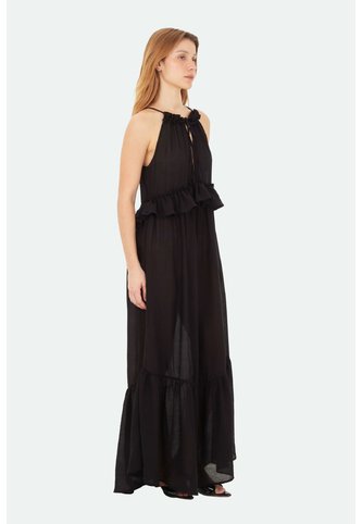 Vestido Largo Altair Negro Mercedes Campuzano Mercedes Campuzano