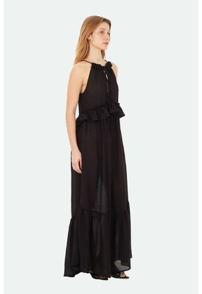 Vestido Largo Altair Negro Mercedes Campuzano