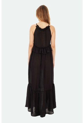 Vestido Largo Altair Negro Mercedes Campuzano