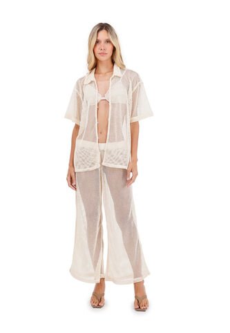 Pantalon Zaina Beige Mercedes Campuzano Mercedes Campuzano