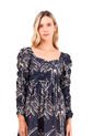 Vestido Corto Sailing Palmeras Negro Mercedes Campuzano de Mercedes Campuzano