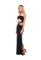 Vestido Largo Celestia Negro Mercedes Campuzano de Mercedes Campuzano