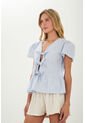 Camisa Sarah Azul Mercedes Campuzano de Mercedes Campuzano