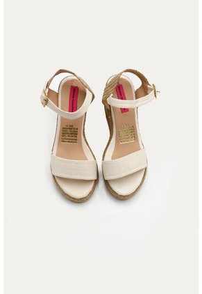Spadrilla Plataforma Hellene Beige Mercedes Campuzano
