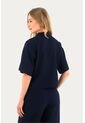 Camisa Matilde Azul Oscuro Mercedes Campuzano de Mercedes Campuzano