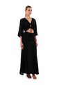 Vestido Largo Danna Negro Mercedes Campuzano de Mercedes Campuzano