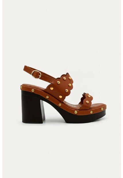 Sandalia Tacon Elsa Miel Mercedes Campuzano