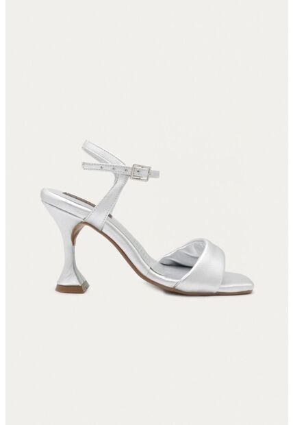 Sandalia Tacón Juliette Plata Mercedes Campuzano