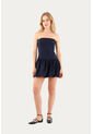 Vestido Corto Freya Azul Oscuro Mercedes Campuzano de Mercedes Campuzano