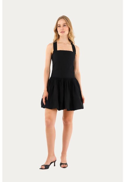 Vestido Corto Mystic Negro Mercedes Campuzano