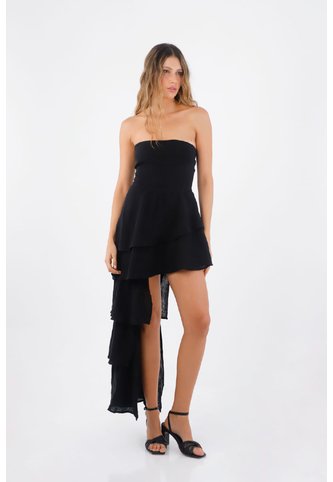 Vestido Largo Brooke Negro Mercedes Campuzano Mercedes Campuzano