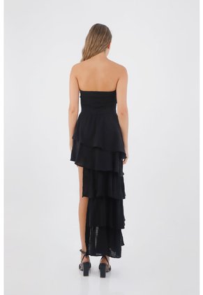 Vestido Largo Brooke Negro Mercedes Campuzano