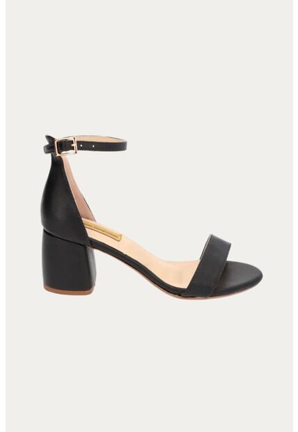 Sandalia Tacón Chin Negro Mercedes Campuzano