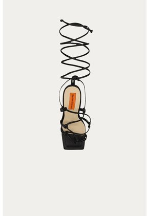 Sandalia Tacón Amelia Negro Mercedes Campuzano