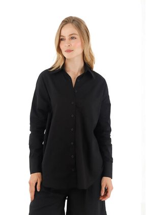 Camisa Boyfriend Haven Negro Mercedes Campuzano