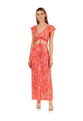 Vestido Largo Peace Estampado Coral Mercedes Campuzano