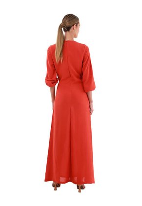 Vestido Largo Angelina Terracota Mercedes Campuzano