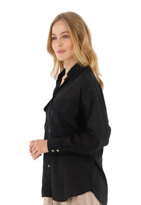 Camisa Fleur Negro Mercedes Campuzano