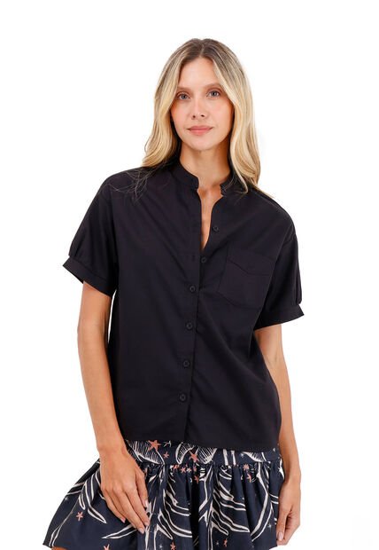 Camisa Palma Negro Mercedes Campuzano