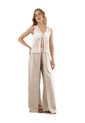 Chaleco Lira Beige Mercedes Campuzano de Mercedes Campuzano