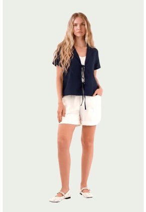 Camisa Cabo Azul Oscuro Mercedes Campuzano