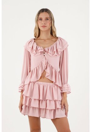 Camisa Libertad Rosado Mercedes Campuzano