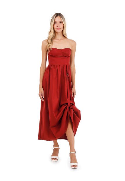 Vestido Largo Mara Cherry Mercedes Campuzano