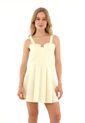 Vestido Corto Dannia Amarillo Mercedes Campuzano de Mercedes Campuzano