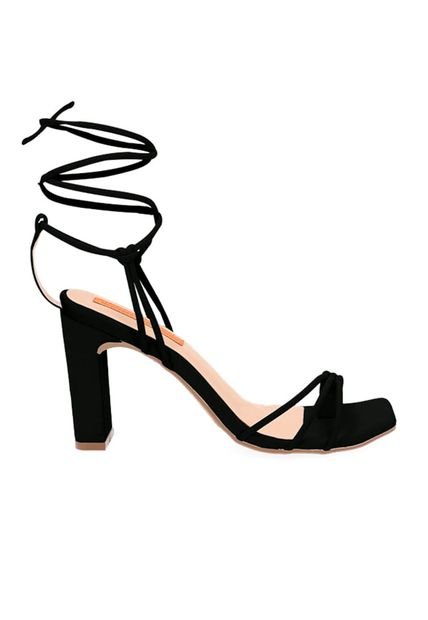 Sandalia Tacon Maze Negro Mercedes Campuzano