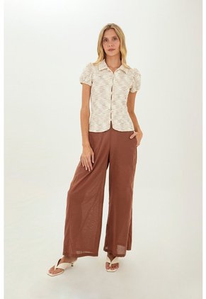 Camisa Elise Beige Mercedes Campuzano