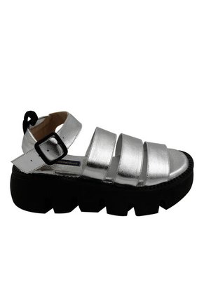 Sandalia Plataforma Harmony Plata Mercedes Campuzano