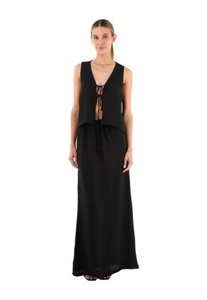 Falda Larga Brigitte Negro Mercedes Campuzano