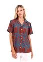 Camisa Wonder Palmeras Terracota Mercedes Campuzano de Mercedes Campuzano