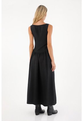 Vestido Largo Luna Negro Mercedes Campuzano