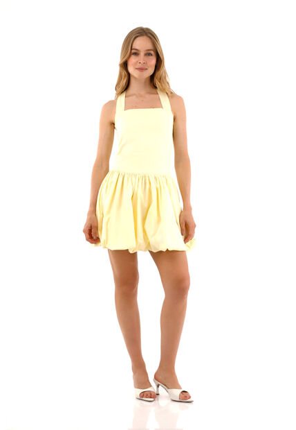 Vestido Corto Miuccia Amarillo Mercedes Campuzano