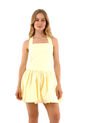 Vestido Corto Miuccia Amarillo Mercedes Campuzano de Mercedes Campuzano