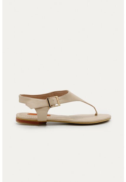 Sandalia Plana Maya Beige Mercedes Campuzano
