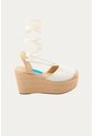 Spadrilla Plataforma Beige Mercedes Campuzano de Mercedes Campuzano