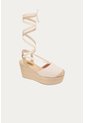 Spadrilla Plataforma Beige Mercedes Campuzano de Mercedes Campuzano